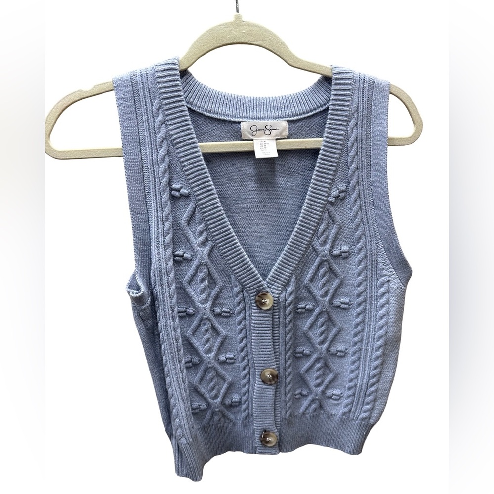 Jessica Simpson Blue Knit Vest